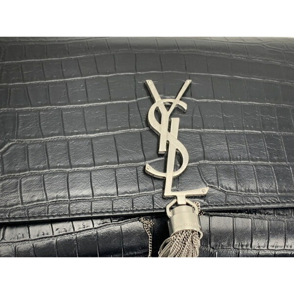 Saint Laurent Paris Kate Tassel Chain Shoulder Curco Style Leather Black - Picture 6 of 9